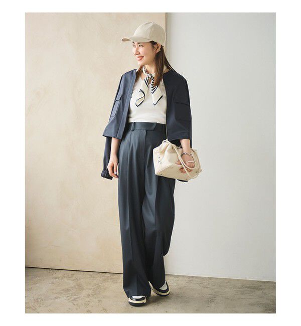 Demi-Luxe BEAMS 「エディター東原妙子 &times; Demi-Luxe BEAMS / ツイル イージー ストレート パンツ」|チノ|