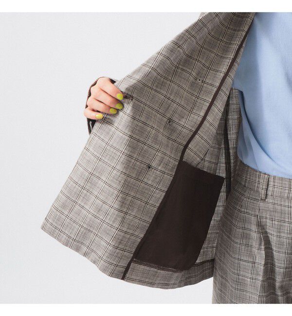 BEAMSBOY「チェック ダブル ジャケット ＜オフィスカジュアル / セットアップ対応 / オンオフ兼用＞」|テーラードジャケット|