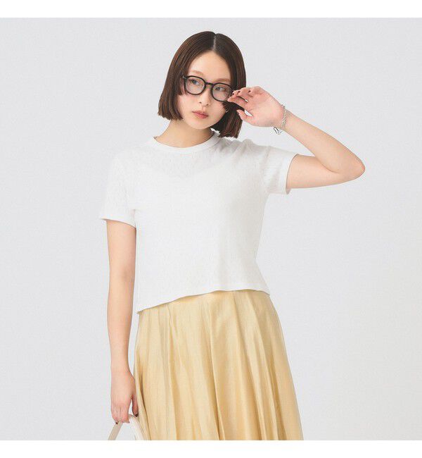 Ray BEAMS 「ORCIVAL / パターン メッシュ クルーネック Tシャツ」|Tシャツ・カットソー|