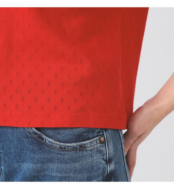 Ray BEAMS 「ORCIVAL / パターン メッシュ クルーネック Tシャツ」|Tシャツ・カットソー|