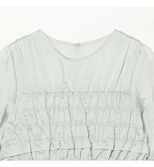 Ray BEAMS 「シアー シャーリング パフスリーブ ブラウス」|シャツ・ブラウス|