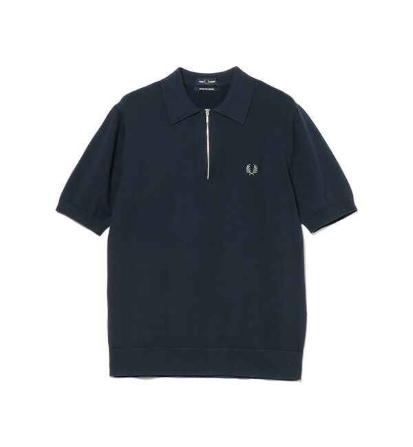 BEAMS「【別注】FRED PERRY / Half-Zip Knit Polo」|ニット・セーター|NAVY
