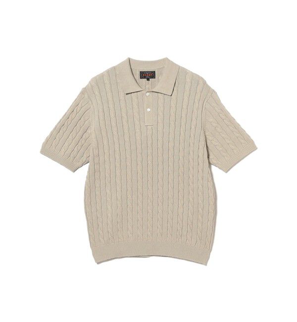 BEAMS PLUS「Knit Polo Cable」|ポロシャツ|