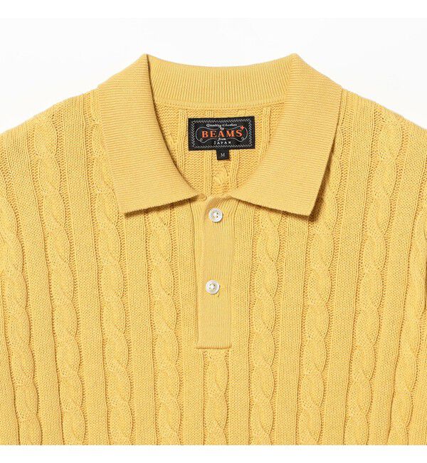 BEAMS PLUS「Knit Polo Cable」|ポロシャツ|
