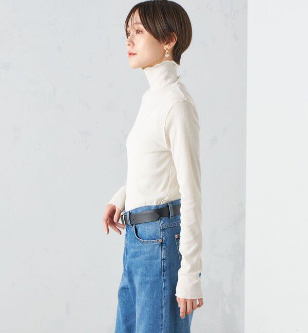 SHIPS for women「〈手洗い可能〉ドライタッチ リブ タートル」|Tシャツ・カットソー|