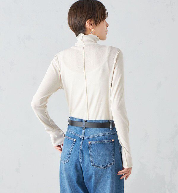 SHIPS for women「〈手洗い可能〉ドライタッチ リブ タートル」|Tシャツ・カットソー|