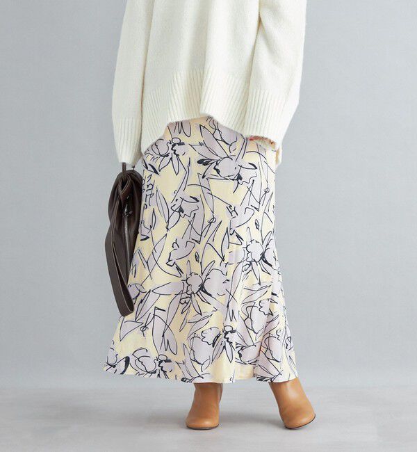 SHIPS for women「〈手洗い可能〉IPEKA フラワープリント マーメイド スカート」|スカート|
