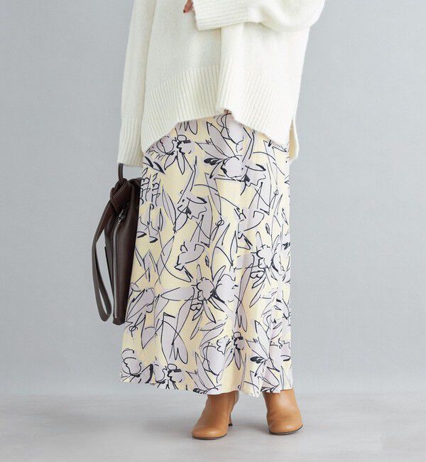SHIPS for women「〈手洗い可能〉IPEKA フラワープリント マーメイド スカート」|スカート|