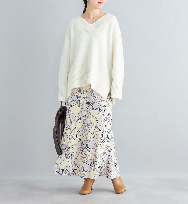 SHIPS for women「〈手洗い可能〉IPEKA フラワープリント マーメイド スカート」|スカート|