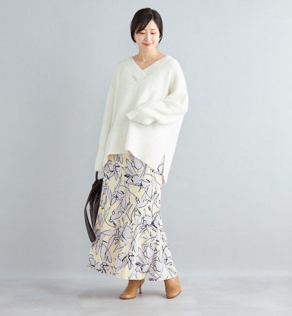 SHIPS for women「〈手洗い可能〉IPEKA フラワープリント マーメイド スカート」|スカート|