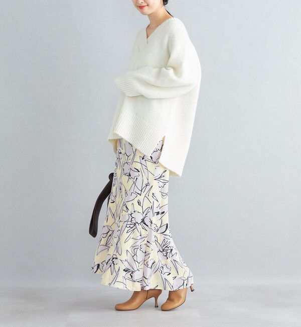 SHIPS for women「〈手洗い可能〉IPEKA フラワープリント マーメイド スカート」|スカート|