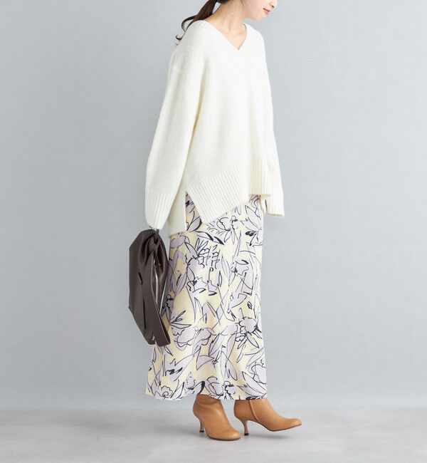 SHIPS for women「〈手洗い可能〉IPEKA フラワープリント マーメイド スカート」|スカート|