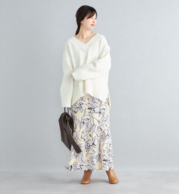 SHIPS for women「〈手洗い可能〉IPEKA フラワープリント マーメイド スカート」|スカート|