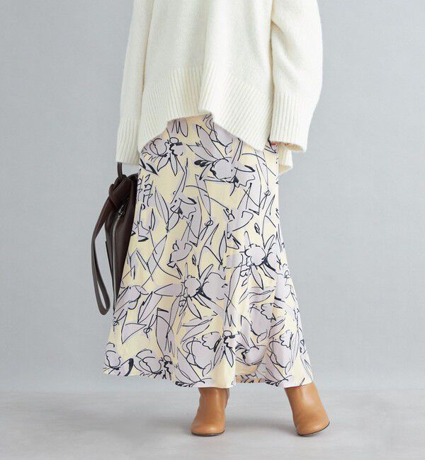 SHIPS for women「〈手洗い可能〉IPEKA フラワープリント マーメイド スカート」|スカート|