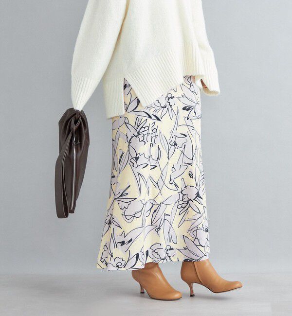 SHIPS for women「〈手洗い可能〉IPEKA フラワープリント マーメイド スカート」|スカート|