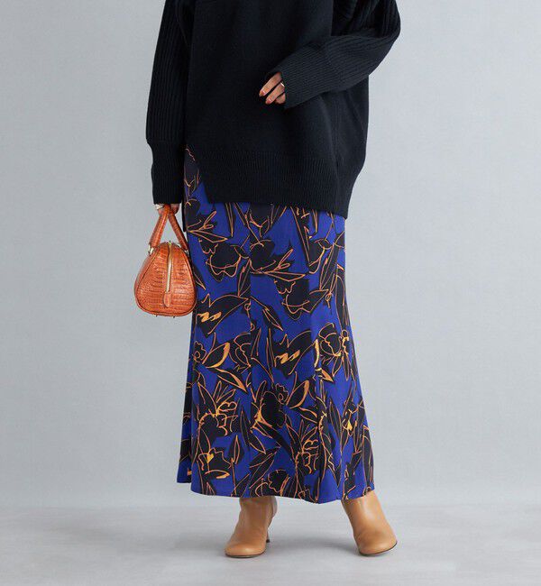 SHIPS for women「〈手洗い可能〉IPEKA フラワープリント マーメイド スカート」|スカート|