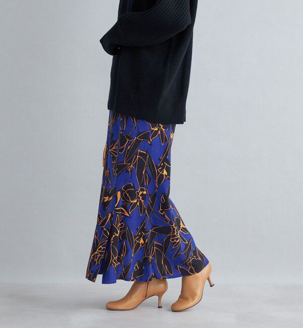 SHIPS for women「〈手洗い可能〉IPEKA フラワープリント マーメイド スカート」|スカート|