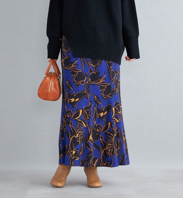 SHIPS for women「〈手洗い可能〉IPEKA フラワープリント マーメイド スカート」|スカート|