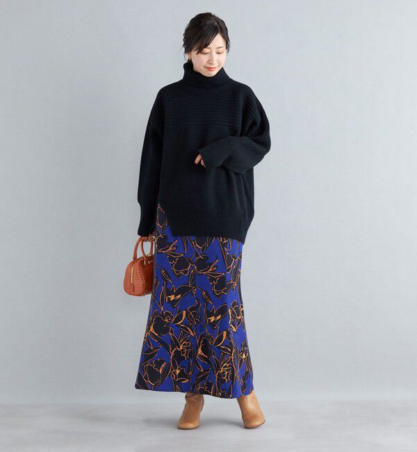 SHIPS for women「〈手洗い可能〉IPEKA フラワープリント マーメイド スカート」|スカート|