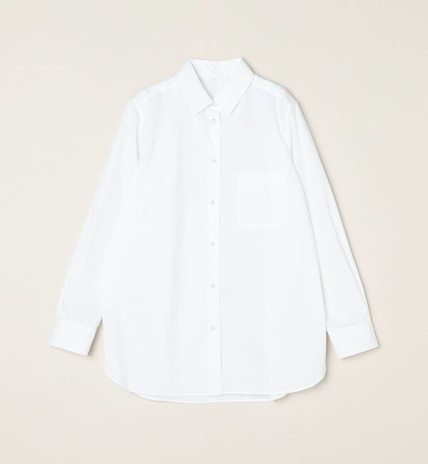 quaranciel「quaranciel:〈洗濯機可能〉REPREVE パールモチーフ ハンサム シャツ」|シャツ・ブラウス|