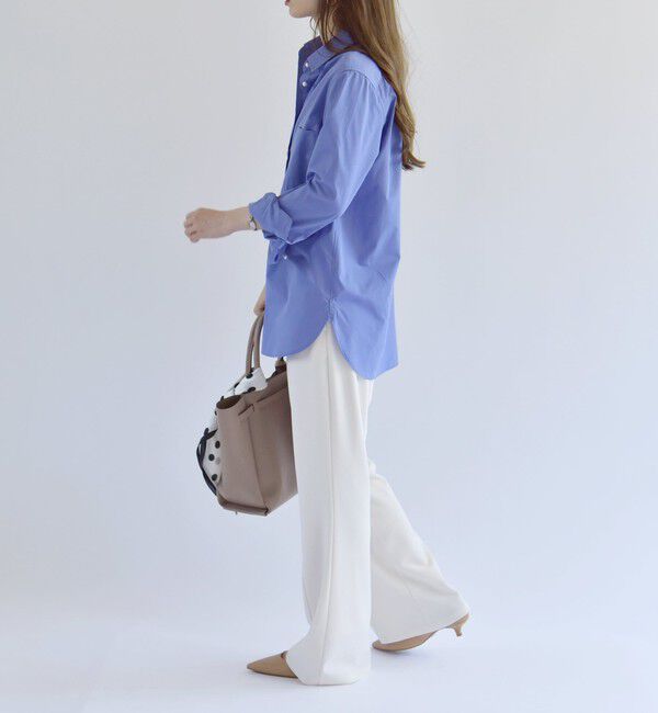 quaranciel「quaranciel:〈洗濯機可能〉REPREVE パールモチーフ ハンサム シャツ」|シャツ・ブラウス|