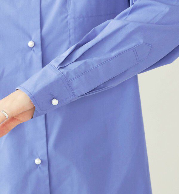 quaranciel「quaranciel:〈洗濯機可能〉REPREVE パールモチーフ ハンサム シャツ」|シャツ・ブラウス|