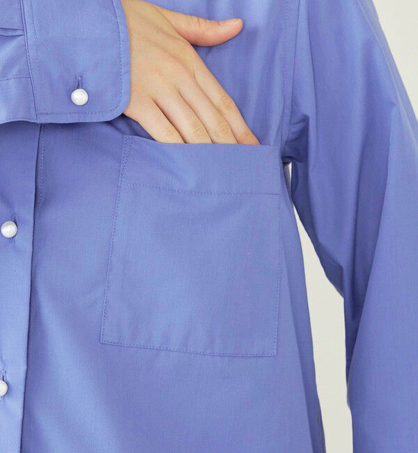 quaranciel「quaranciel:〈洗濯機可能〉REPREVE パールモチーフ ハンサム シャツ」|シャツ・ブラウス|