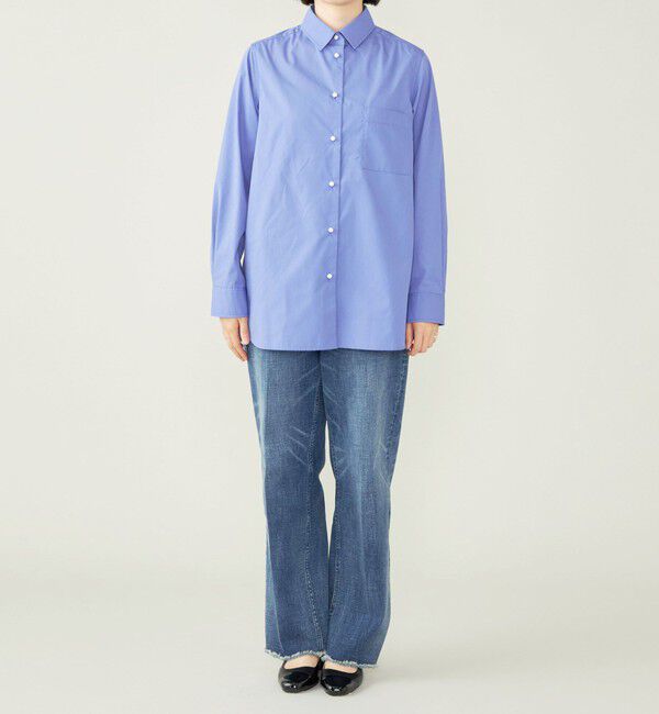 quaranciel「quaranciel:〈洗濯機可能〉REPREVE パールモチーフ ハンサム シャツ」|シャツ・ブラウス|