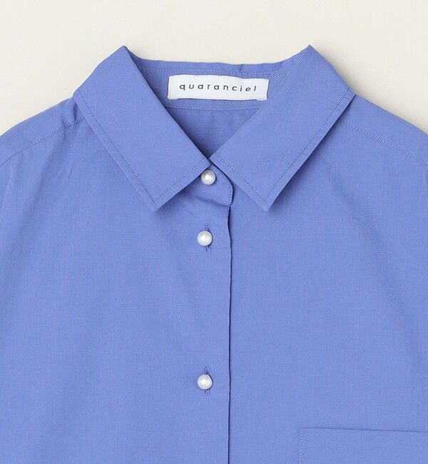 quaranciel「quaranciel:〈洗濯機可能〉REPREVE パールモチーフ ハンサム シャツ」|シャツ・ブラウス|