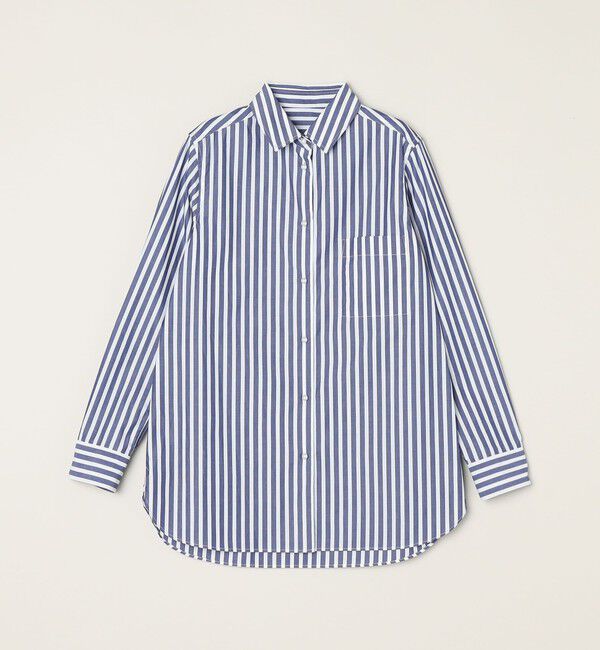 quaranciel「quaranciel:〈洗濯機可能〉REPREVE パールモチーフ ハンサム シャツ」|シャツ・ブラウス|