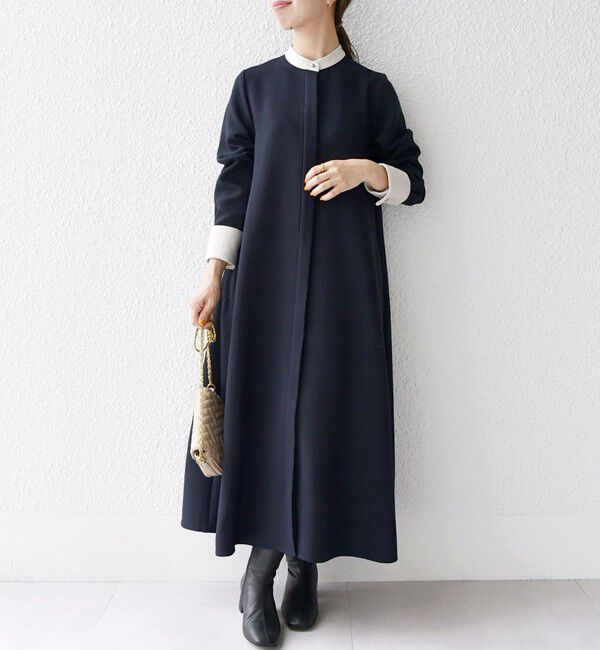 SHIPS any「SHIPS any:〈洗濯機可能〉ダブルクロス Aライン シャツワンピース」|ワンピース|