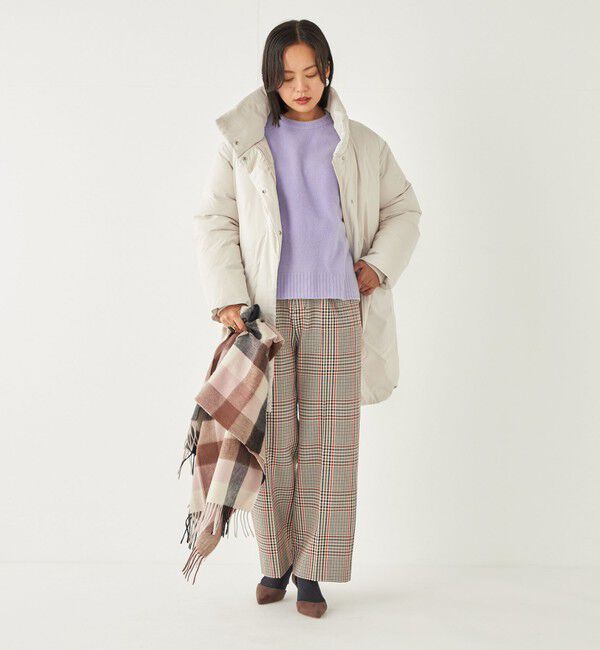 SHIPS Colors 「SHIPS Colors:〈洗濯機可能〉TR チェック タック ワイド パンツ」|スラックス|