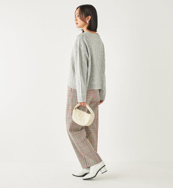 SHIPS Colors 「SHIPS Colors:〈洗濯機可能〉TR チェック タック ワイド パンツ」|スラックス|