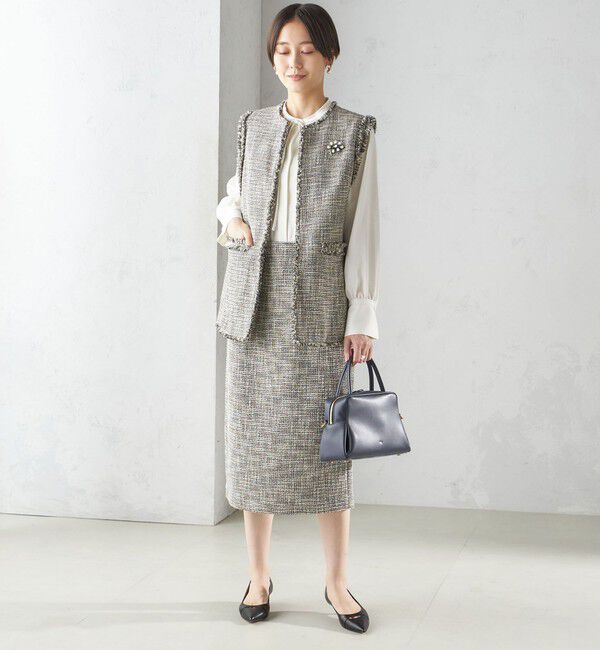SHIPS for women「〈セレモニー対応可〉スラブ ツイード タイト スカート（セットアップ対応）」|タイト|