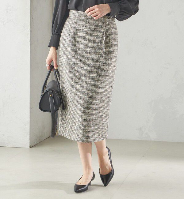 SHIPS for women「〈セレモニー対応可〉スラブ ツイード タイト スカート（セットアップ対応）」|タイト|