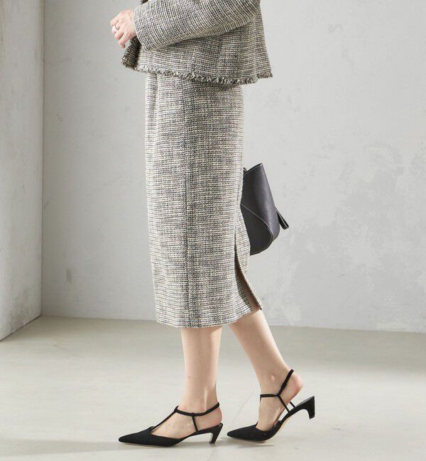 SHIPS for women「〈セレモニー対応可〉スラブ ツイード タイト スカート（セットアップ対応）」|タイト|