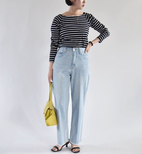 quaranciel「quaranciel:〈洗濯機可能〉ハンサム テーパード デニム パンツ 2」|デニム|