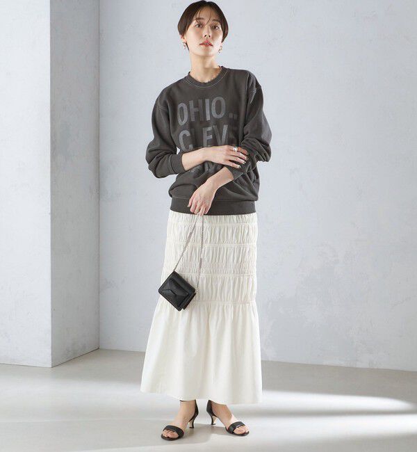 SHIPS for women「〈手洗い可能〉シャーリングギャザースカート 24SS ◇」|スカート|