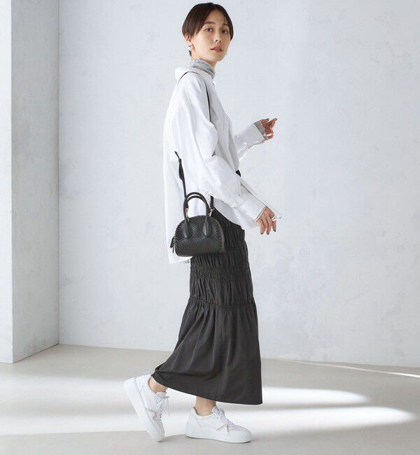 SHIPS for women「〈手洗い可能〉シャーリングギャザースカート 24SS ◇」|スカート|