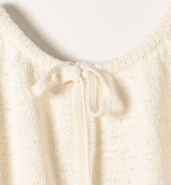 SHIPS any「SHIPS any:〈手洗い可能〉テープヤーン バックリボン ニット プルオーバー」|ニット・セーター|