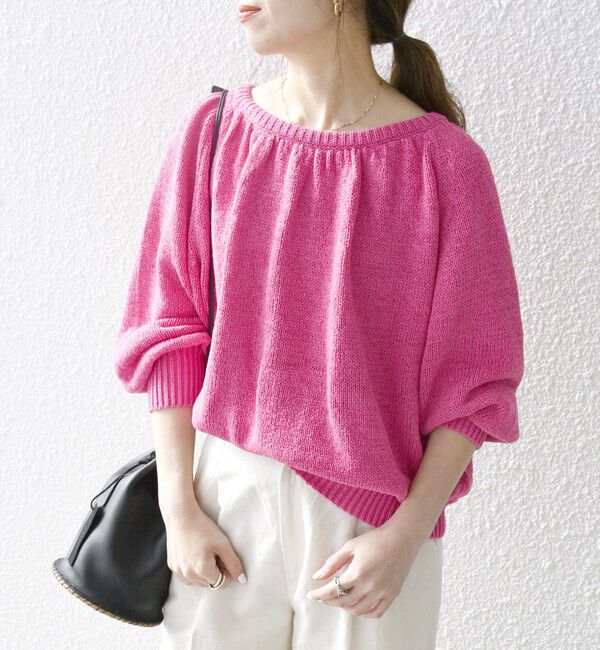 SHIPS any「SHIPS any:〈手洗い可能〉テープヤーン バックリボン ニット プルオーバー」|ニット・セーター|