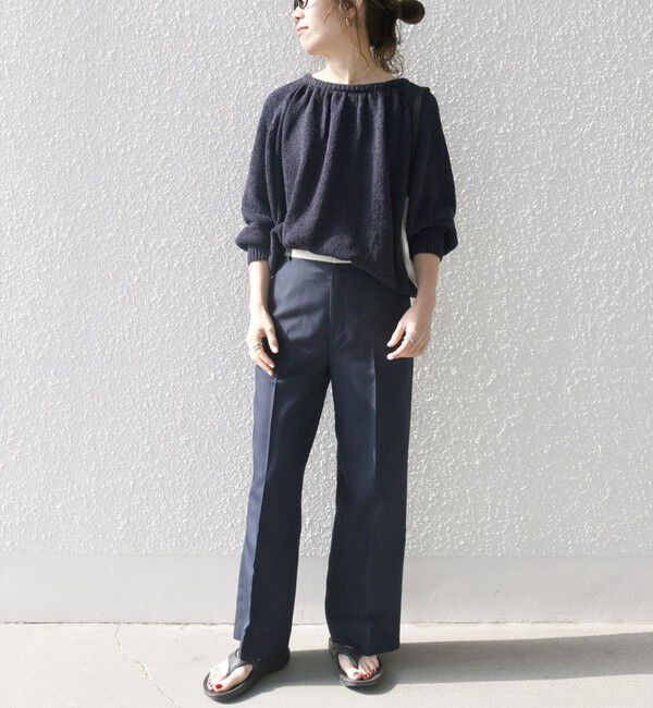 SHIPS any「SHIPS any:〈手洗い可能〉テープヤーン バックリボン ニット プルオーバー」|ニット・セーター|