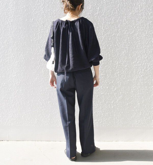 SHIPS any「SHIPS any:〈手洗い可能〉テープヤーン バックリボン ニット プルオーバー」|ニット・セーター|