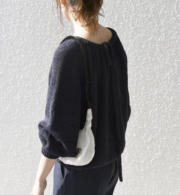 SHIPS any「SHIPS any:〈手洗い可能〉テープヤーン バックリボン ニット プルオーバー」|ニット・セーター|