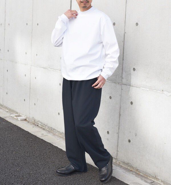 SHIPS any「SHIPS any: スムースコットン モックネック Tシャツ (ロンT)◇」|Tシャツ・カットソー|