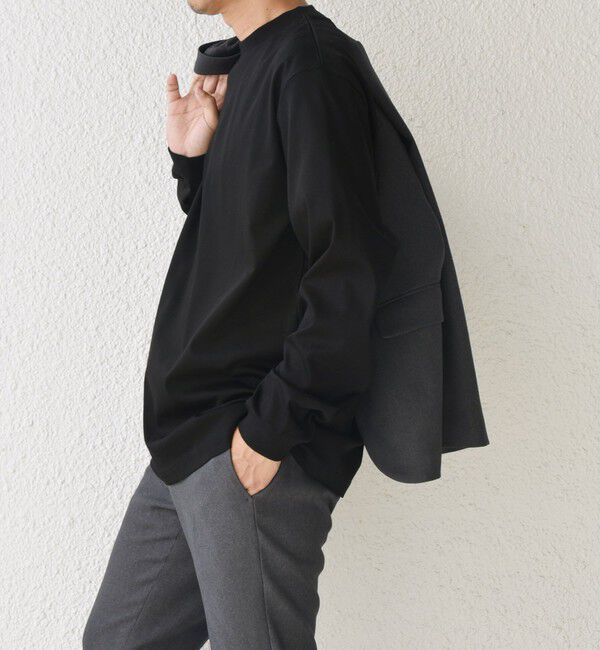 SHIPS any「SHIPS any: スムースコットン モックネック Tシャツ (ロンT)◇」|Tシャツ・カットソー|