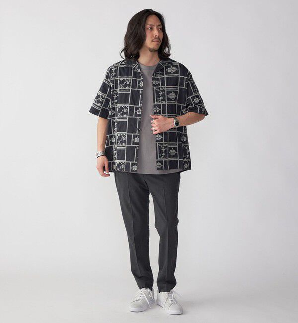 SHIPS「SHIPS: エンブロイダリー オープンカラー シャツ」|シャツ・ブラウス|