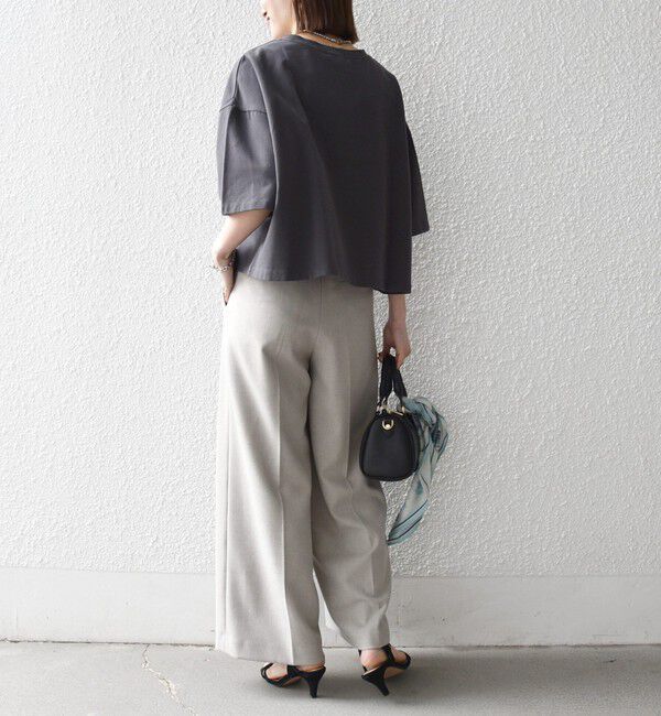 SHIPS any「【WEB限定】SHIPS any:〈洗濯機可能〉インレイ ハーフスリーブ ショートTEE」|Tシャツ・カットソー|