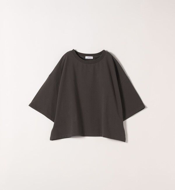 SHIPS any「【WEB限定】SHIPS any:〈洗濯機可能〉インレイ ハーフスリーブ ショートTEE」|Tシャツ・カットソー|