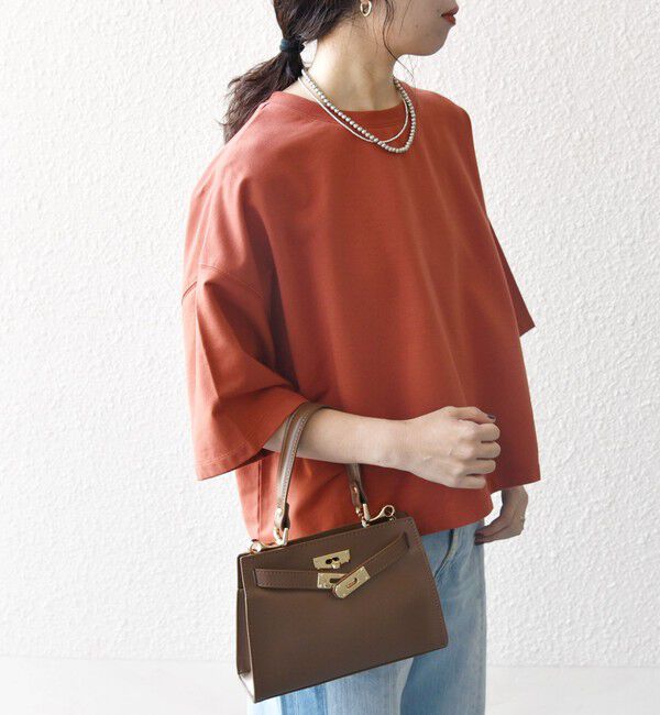 SHIPS any「【WEB限定】SHIPS any:〈洗濯機可能〉インレイ ハーフスリーブ ショートTEE」|Tシャツ・カットソー|